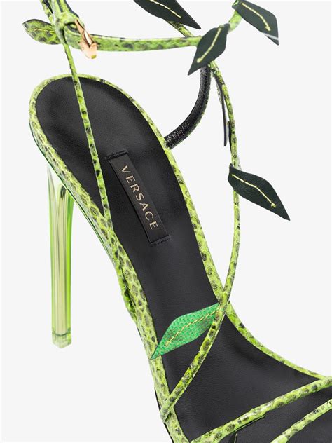 versace green leaf sandals|versace sandals for women.